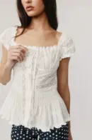 Stimbase Aster Lace Drawstring Blouse