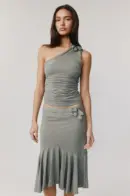 Stimbase Sloan One-Shoulder Ruched Top